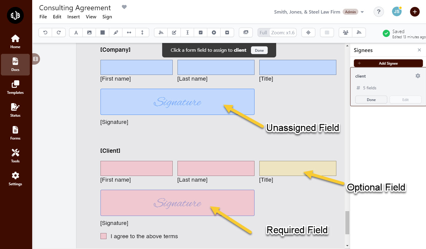 Assigning Fields