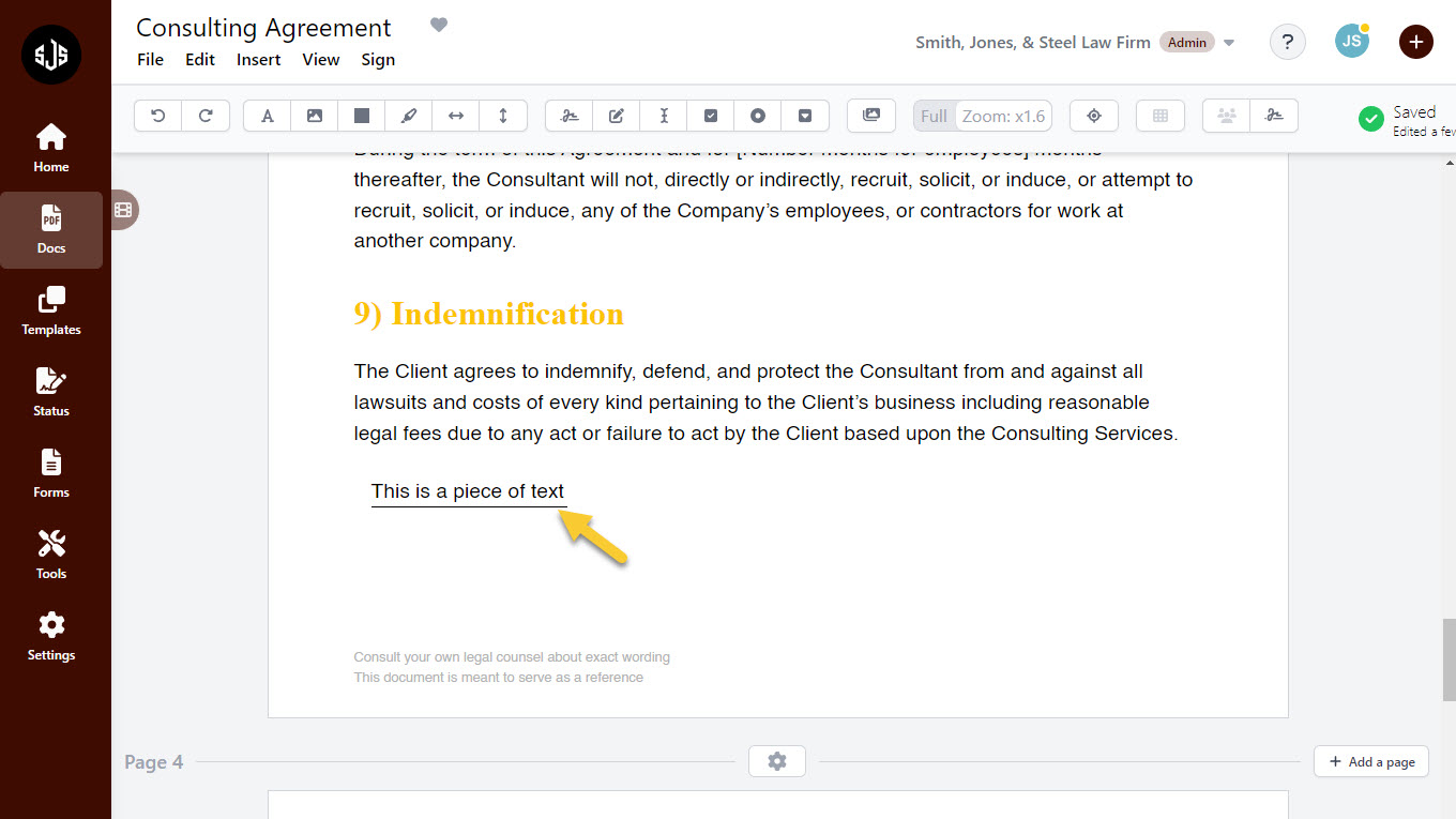 Horizontal and Vertical Lines Example